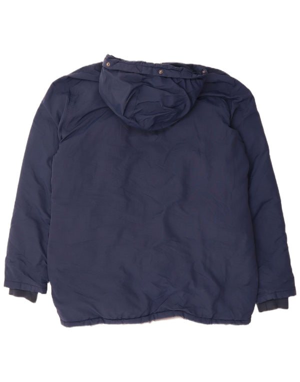 Pickwick Chaqueta acolchada con capucha para hombre UK 42 XL Poliéster azul marino