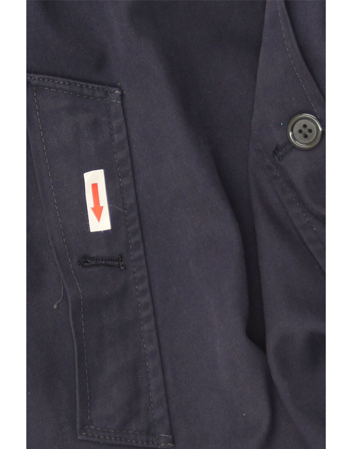 Abrigo vintage para hombre IT 52 XL Poliéster azul marino