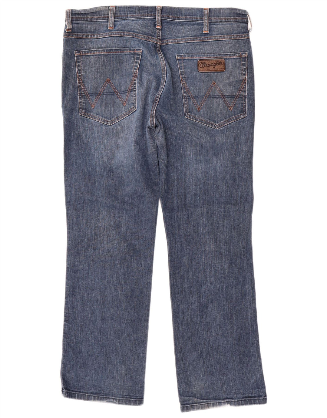 WRANGLER Vaqueros rectos elásticos Arizona para hombre W36 L30 Algodón azul