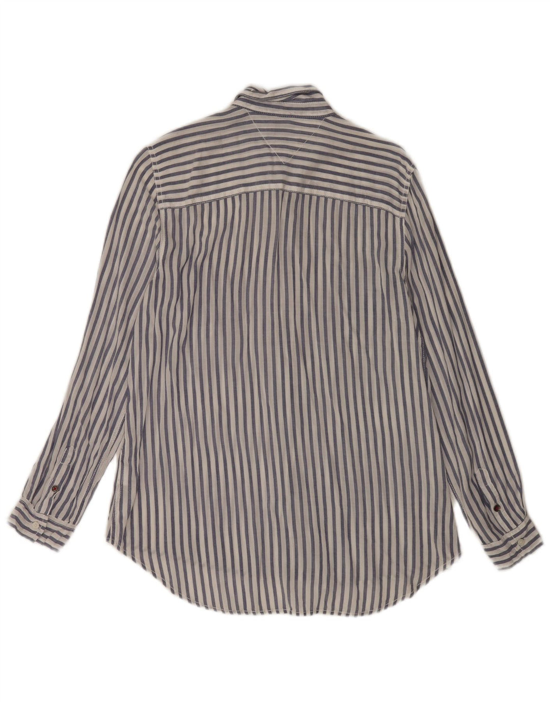 Camisa Tommy Hilfiger para mujer UK 44 Viscosa a rayas blancas medianas