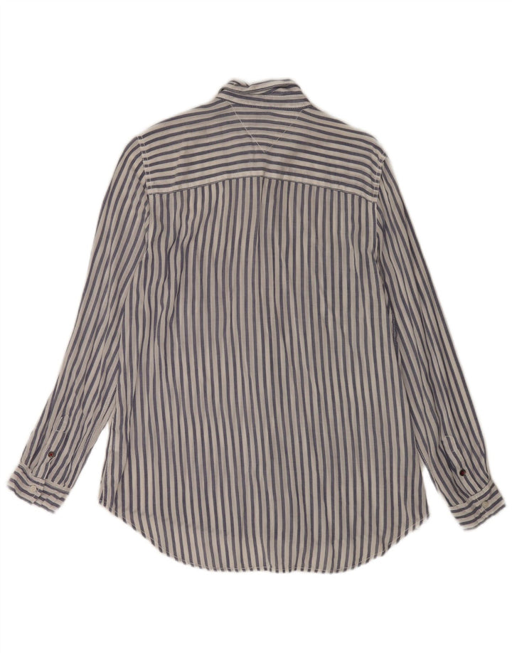 Camisa Tommy Hilfiger para mujer UK 44 Viscosa a rayas blancas medianas