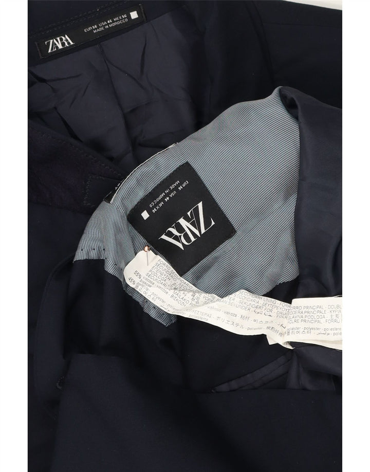 Zara Chaqueta Blazer De 2 Botones Para Hombre EU 56 XL Viscosa Azul Marino