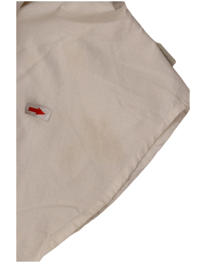 EDDIE BAUER Blusa camisera para mujer UK 10 Small White Spotted Nylon