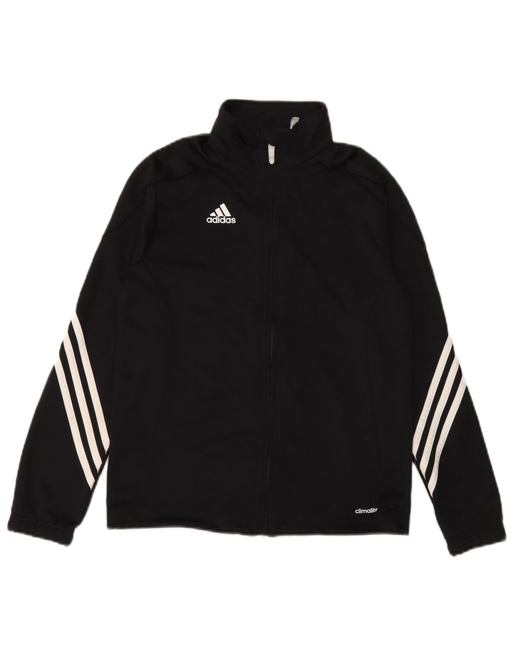 ADIDAS Chicos Climalite Chándal Top Chaqueta 11-12 Años Negro Poliéster