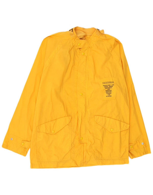 Carrera Chaqueta impermeable gráfica para hombre UK 40 Large Poliamida amarilla