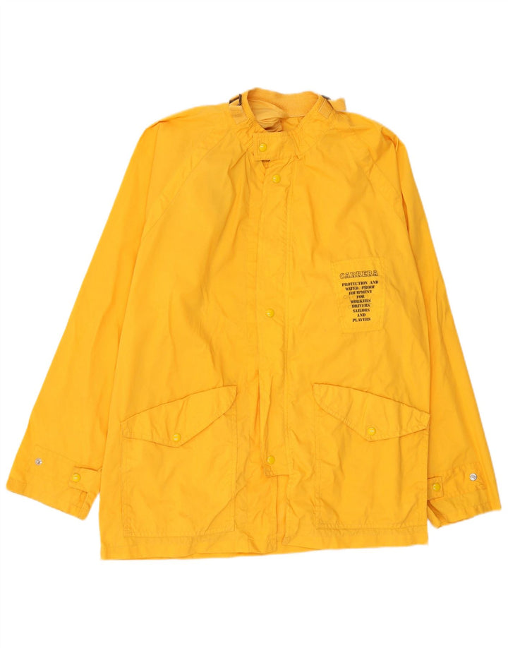 Carrera Chaqueta impermeable gráfica para hombre UK 40 Large Poliamida amarilla