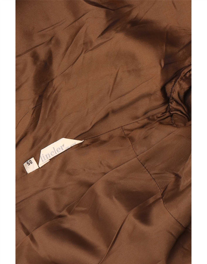 Vintage mujer 3 botones Blazer chaqueta IT 50 XL marrón