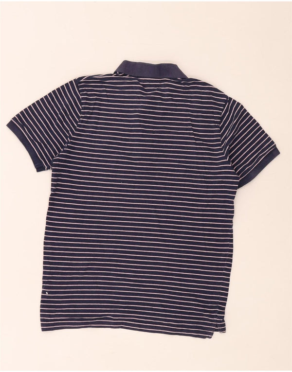 Polo para hombre Best Company de algodón con rayas diplomáticas en azul marino mediano