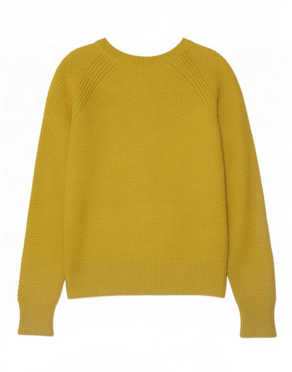 Gap Jersey para Mujer con Cuello Barco UK 40 Algodón Amarillo Medio
