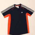Adidas Camiseta Niño Top 13-14 Años Azul Marino Colorblock Poliéster