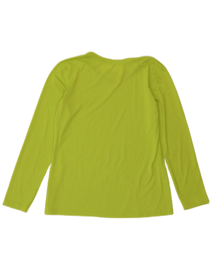 Nike Mujer Dri Fit Regular Fit Top Manga Larga UK 44 Verde Medio