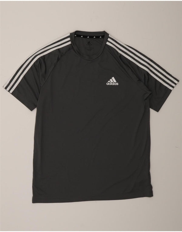 Adidas Hombre Aeroready Camiseta Top Grande Gris Poliéster
