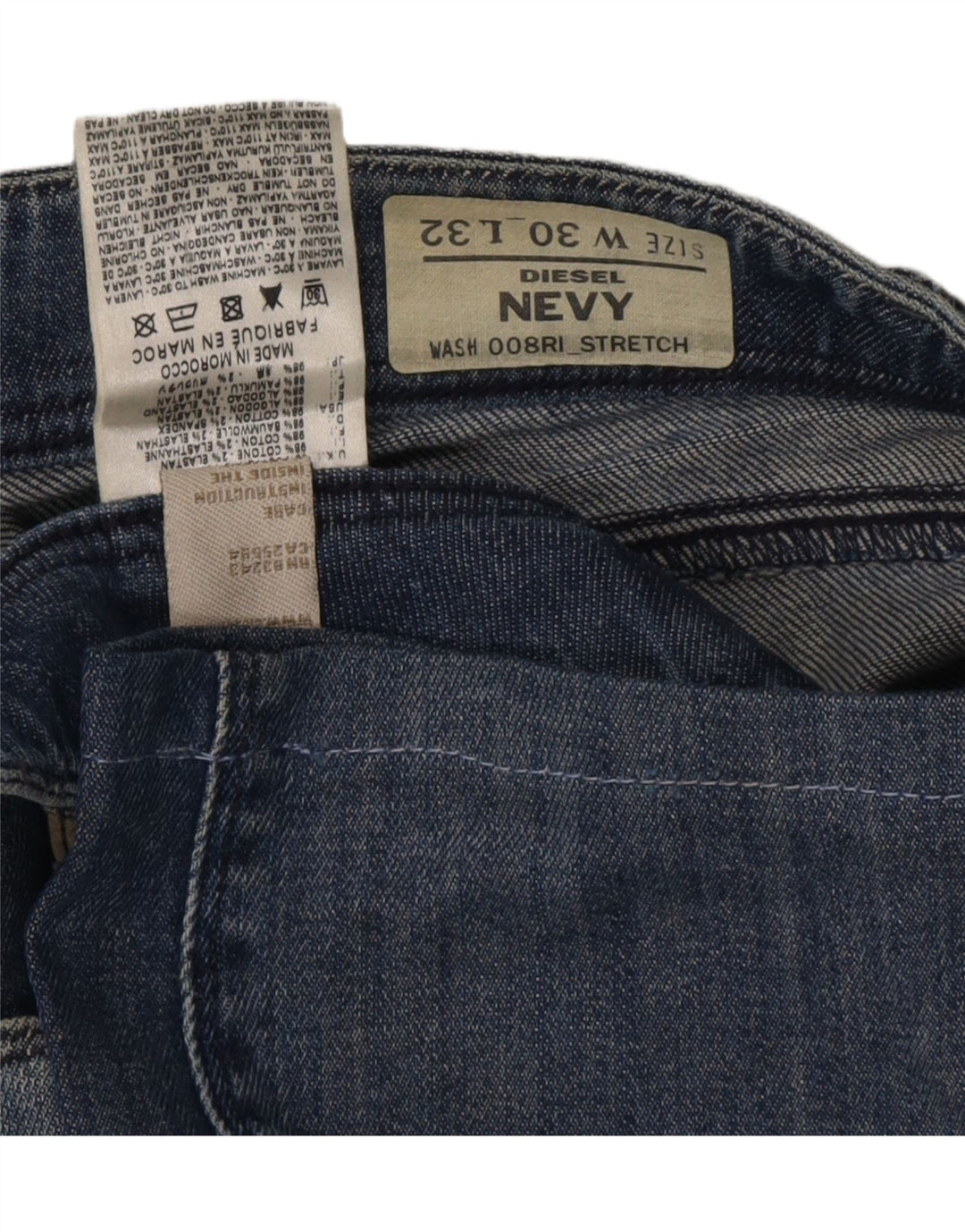DIESEL Vaqueros Nevy Slim W30 L27 Azul Algodón Mujer