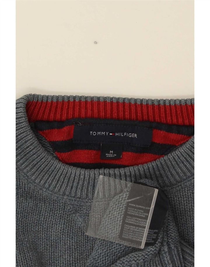 Tommy Hilfiger Jersey con cuello redondo para hombre de algodón gris medio
