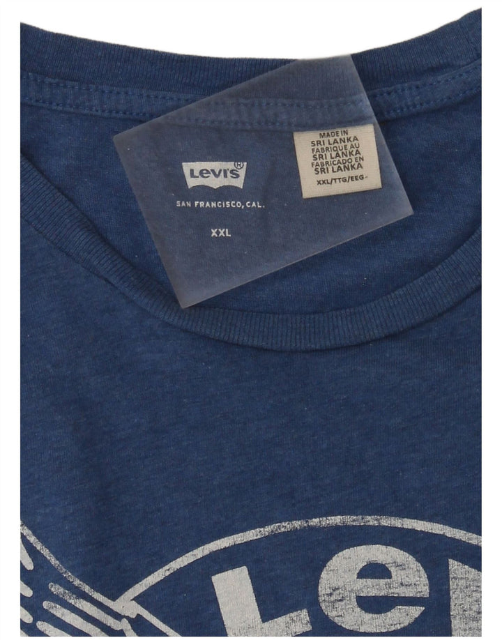 Levi's Camiseta gráfica para hombre Top 2XL Azul