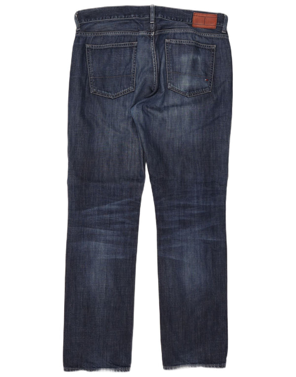 Tommy Hilfiger Mens Denton Straight Jeans W36 L32 Navy Blue Cotton