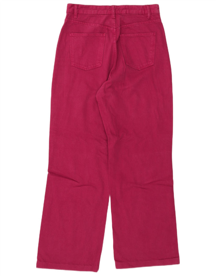 Zara Jeans de cintura alta para mujer EU 42 Large W32 L32 Borgoña