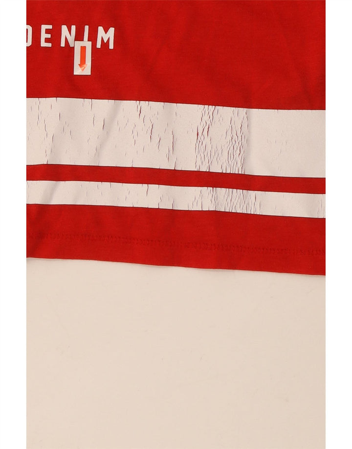 Tommy Hilfiger Camiseta gráfica para hombre Top Medium Red Cotton