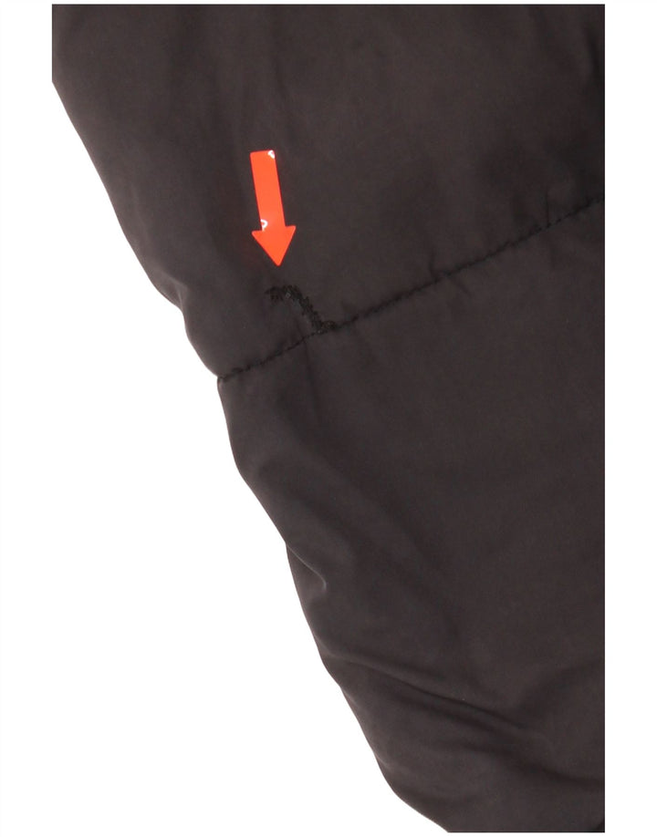 Superdry Abrigo acolchado extragrande con capucha para mujer, talla 40, poliéster gris pequeño