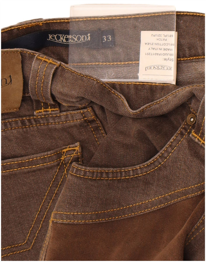Jeckerson Vaqueros ajustados para hombre W33 L31 Algodón marrón