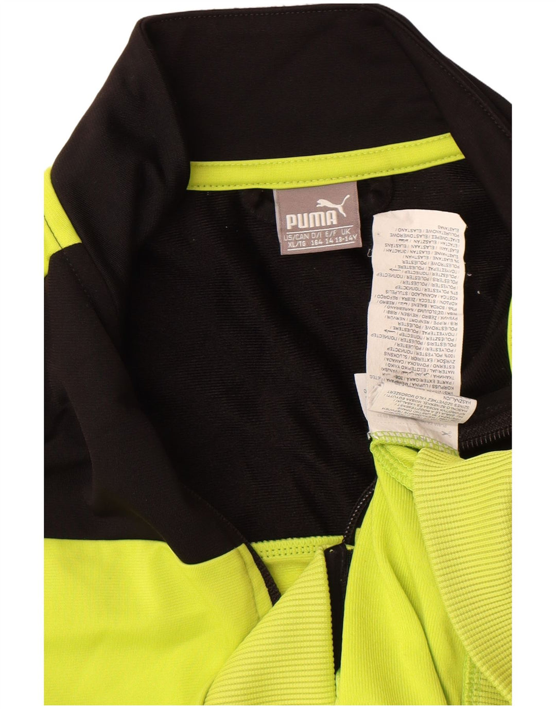 Puma Chaqueta de chándal para niño 13-14 años Amarillo Colorblock Poliéster