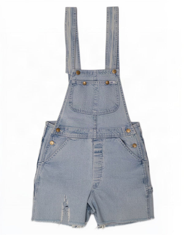 Lee - Pantalones cortos vaqueros con peto para mujer, talla grande, W34, algodón azul