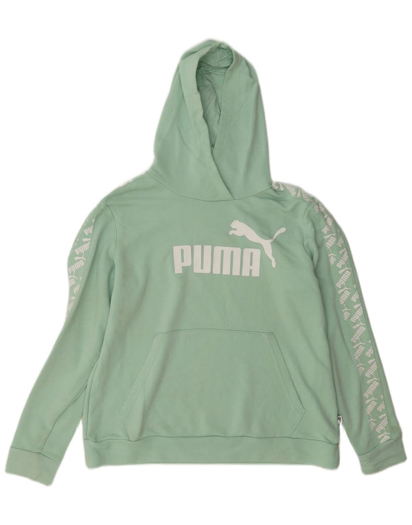 Puma Sudadera con capucha gráfica para mujer UK 18 XL Algodón verde