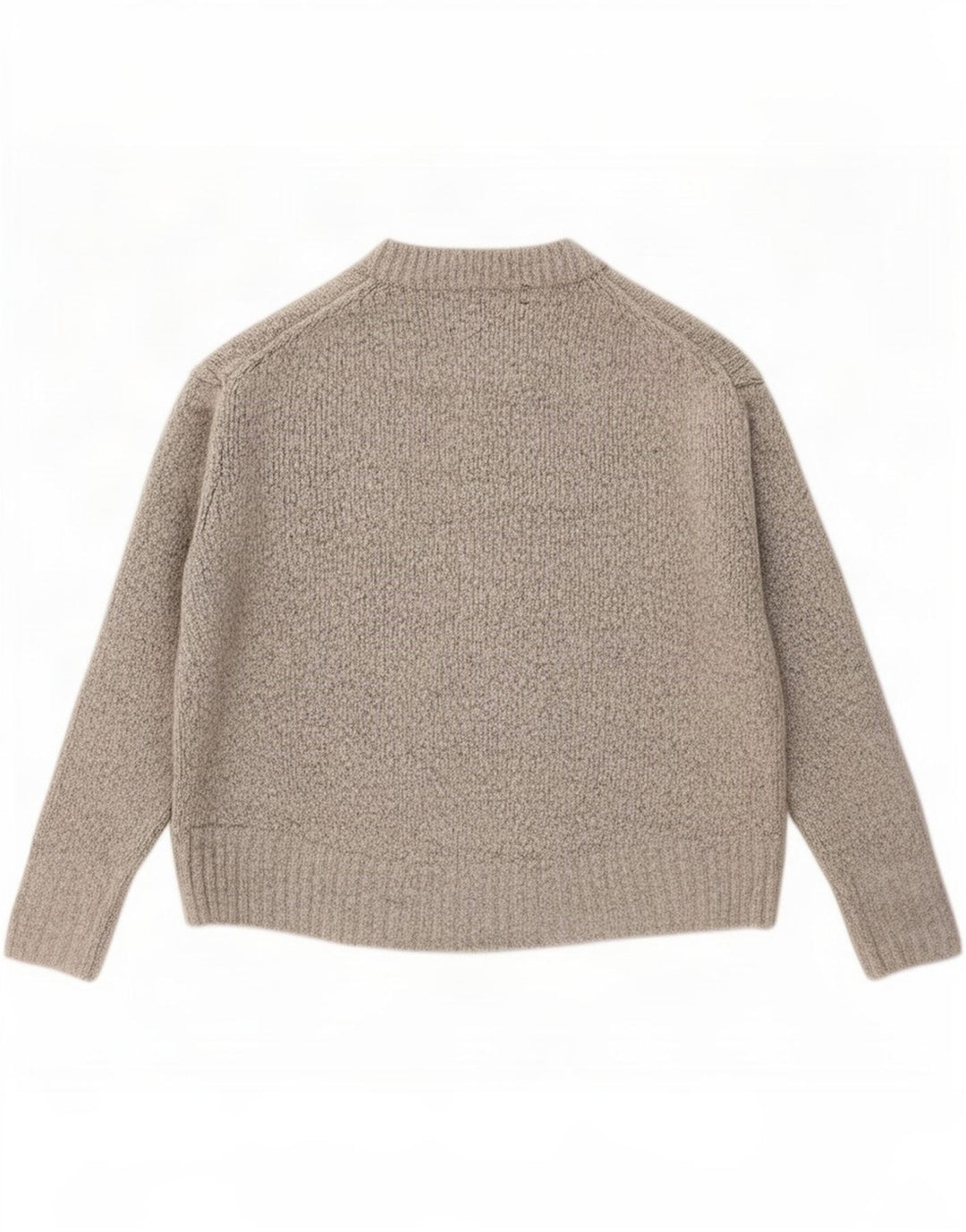 Zara Mujer Suéter De Cuello Redondo De Gran Tamaño UK 10 Pequeño Gris Moteado