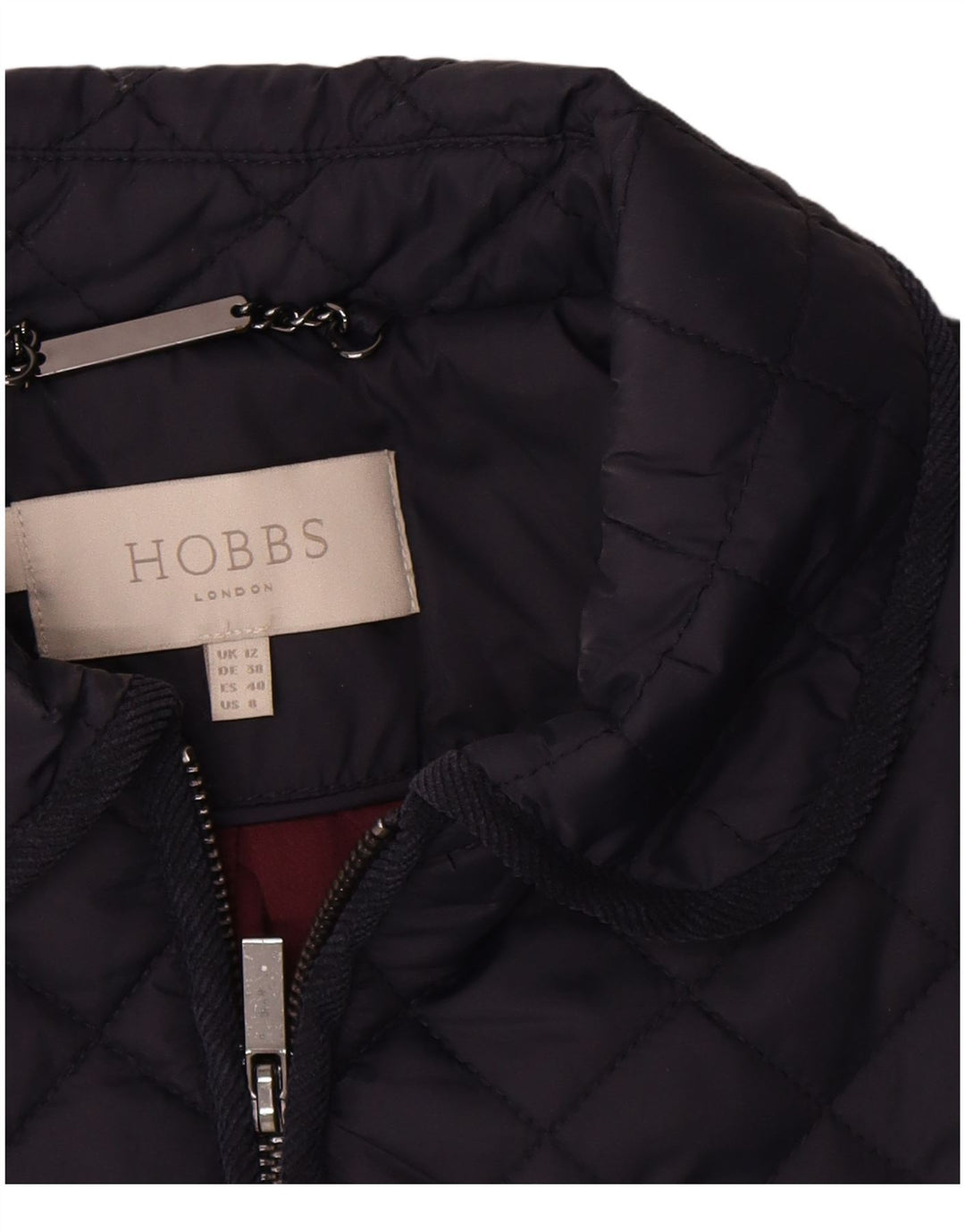 Hobbs Chaqueta acolchada para mujer UK 12 Medium Azul marino Poliamida