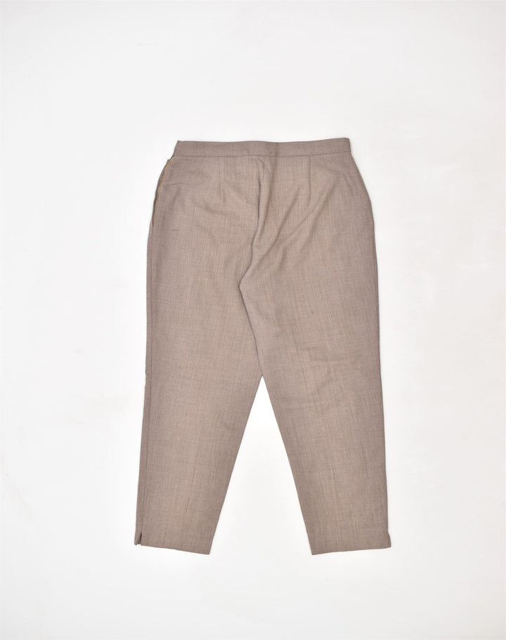 GALLERY Womens Tapered Casual Trousers W28 L28 Brown Cotton | Vintage | Thrift | Second-Hand | Used Clothing | Messina Hembry 
