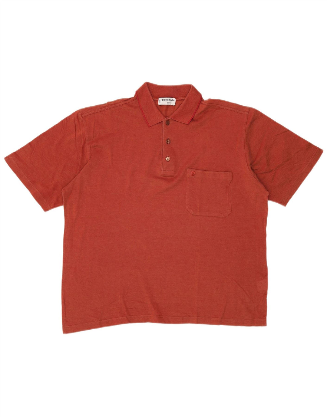 Pierre Cardin Polo para hombre IT 52 Grande Naranja Algodón
