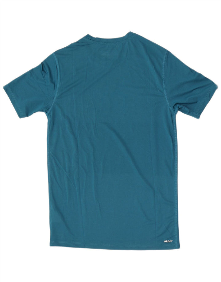 New Balance Hombre Camiseta Gráfica Top Small Azul Poliéster