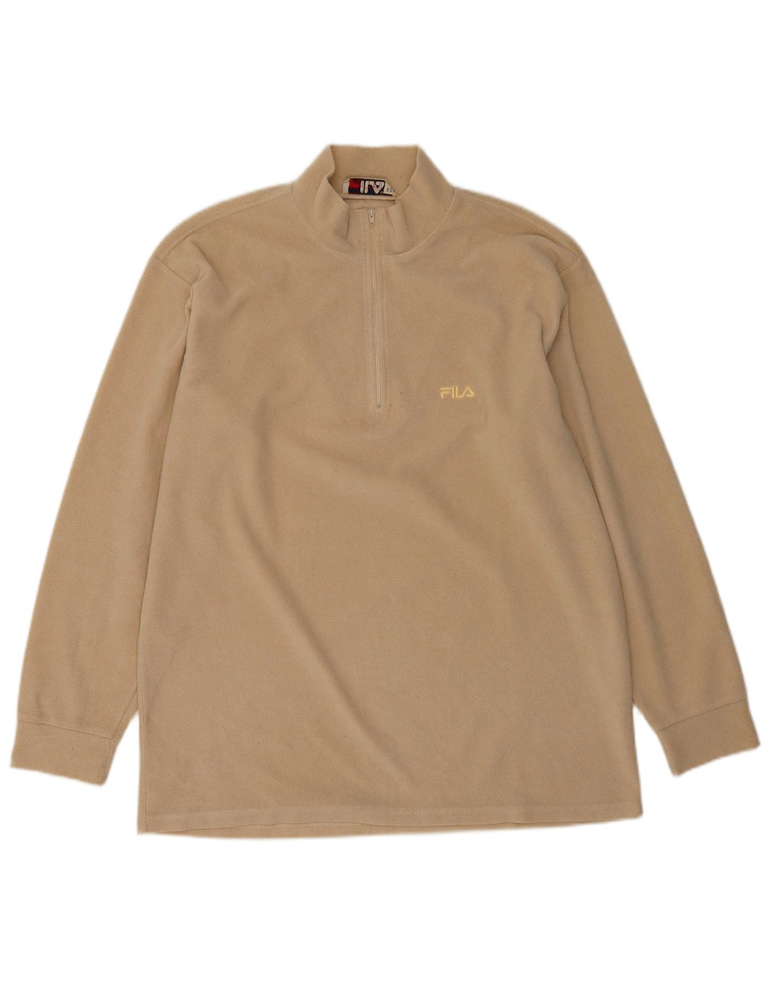 Fila Jersey polar con cremallera y cuello para hombre 2XL Poliéster beige