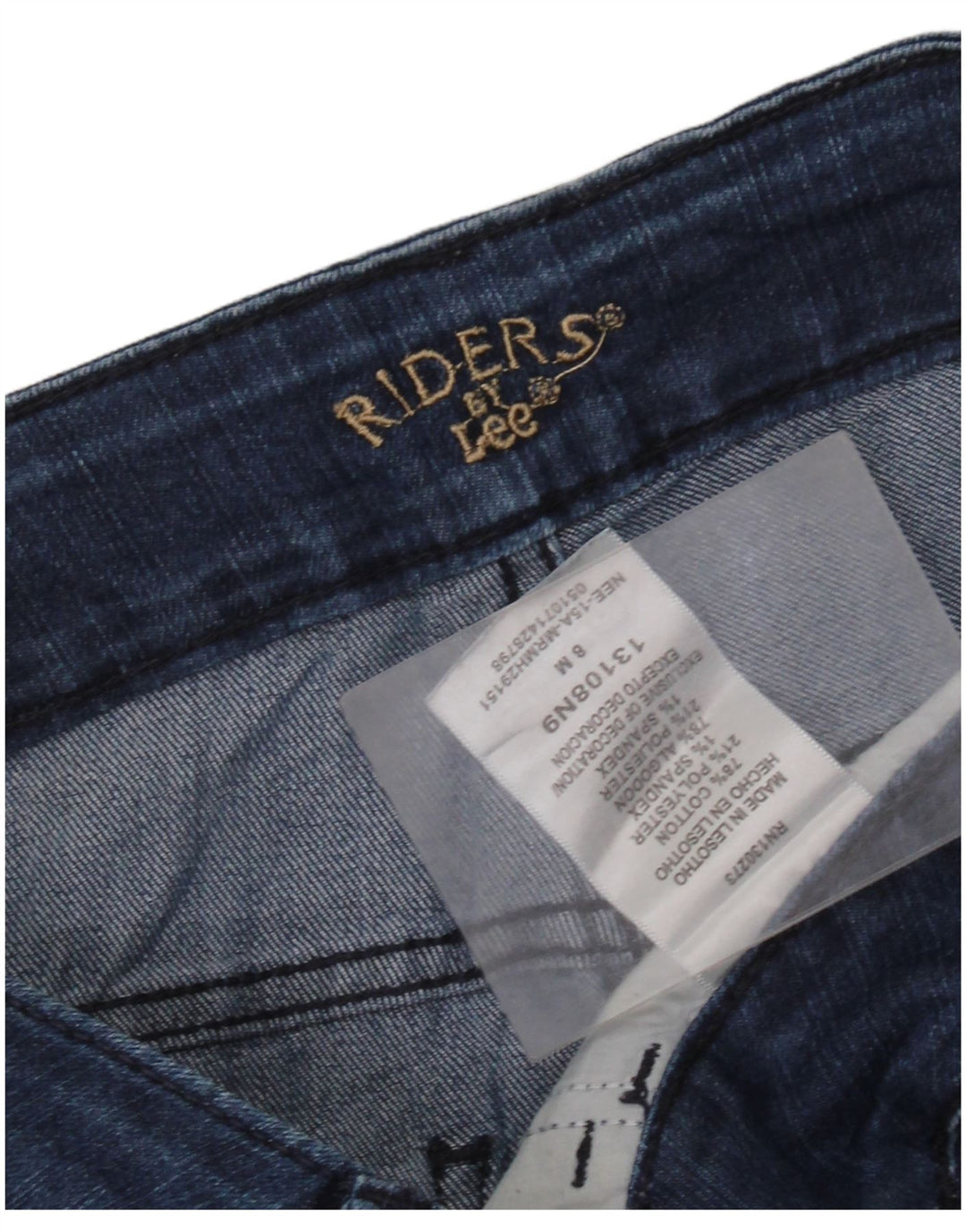 LEE Mujeres Riders Capri Jeans US 8 Mediano W32 L19 Algodón Azul