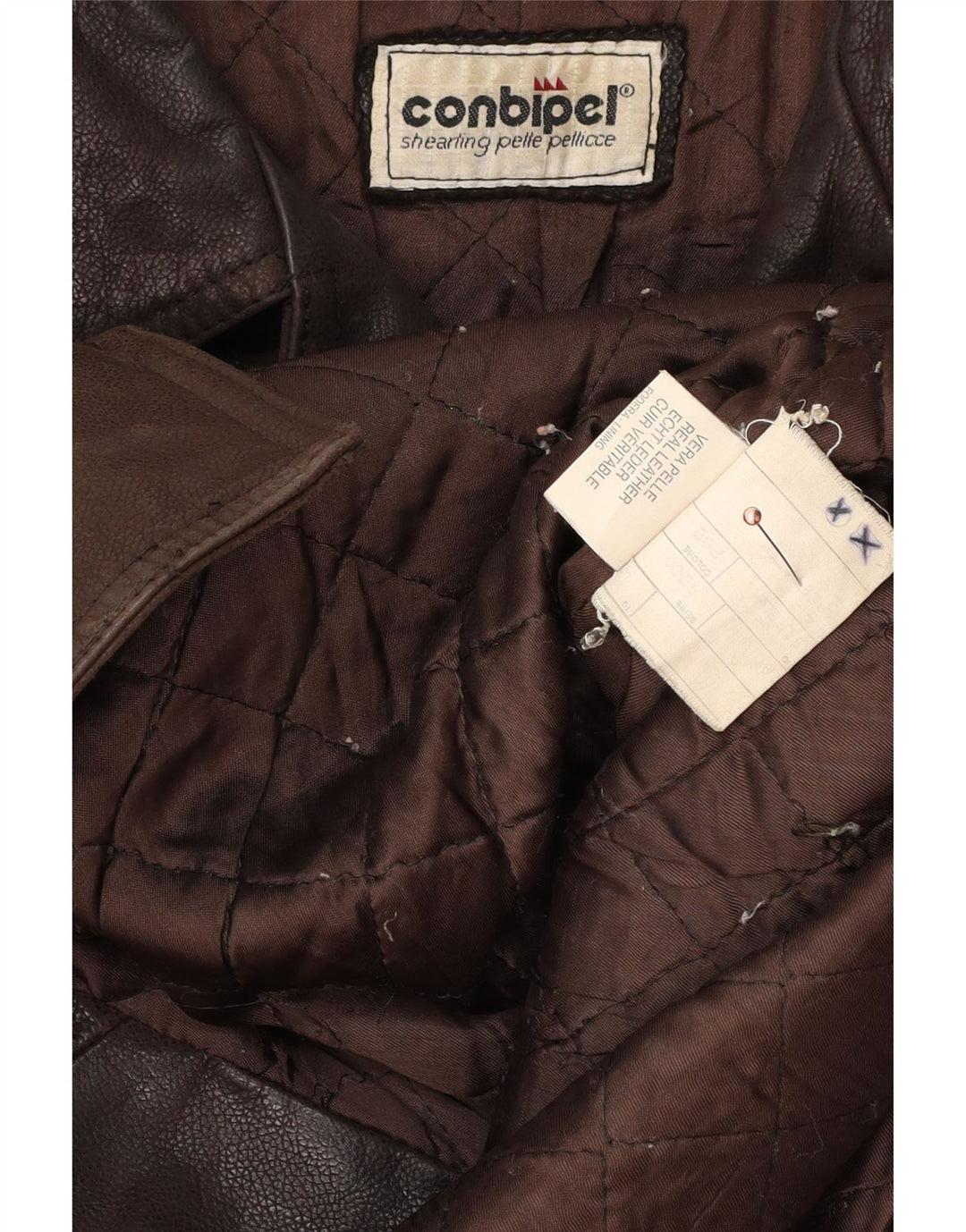 Conbipel Chaqueta De Cuero Cruzada Mujer IT 48 XL Cuero Marrón