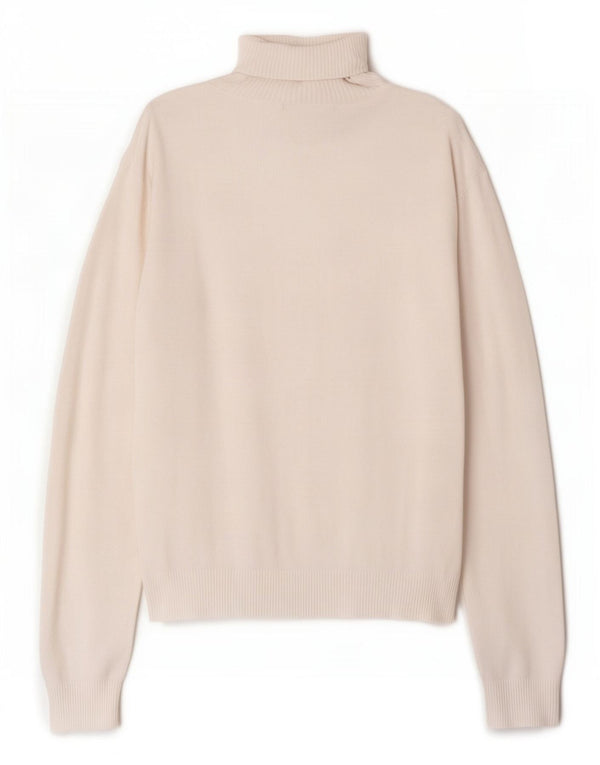 Zara - Jersey con cuello vuelto para mujer, talla 40, talla grande, rayón blanco