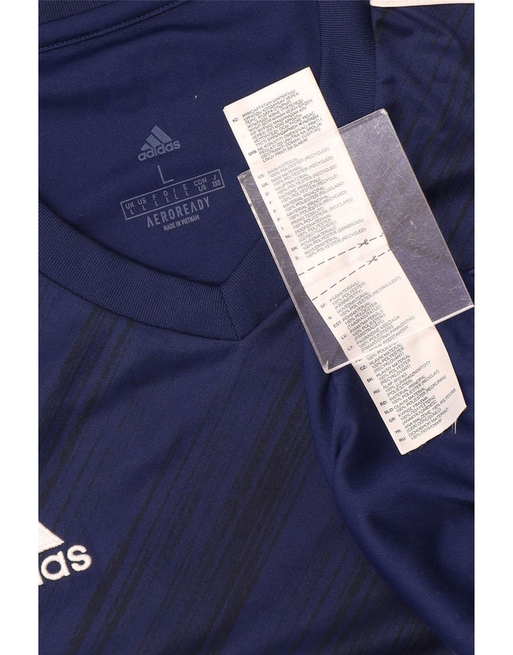 Adidas Hombre Aeroready Camiseta Top Grande Azul Marino Poliéster