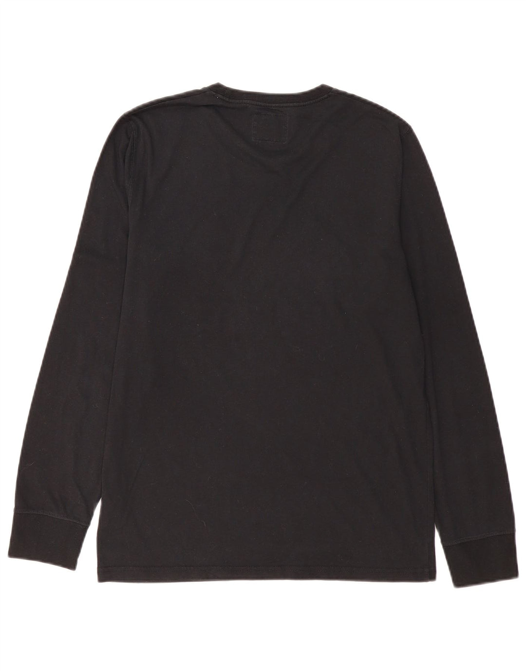 Abercrombie & Fitch Hombre Top gráfico manga larga pequeño algodón negro