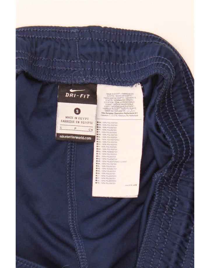 Nike Dri Fit - Pantalones cortos deportivos para hombre, talla pequeña, poliéster, color azul marino