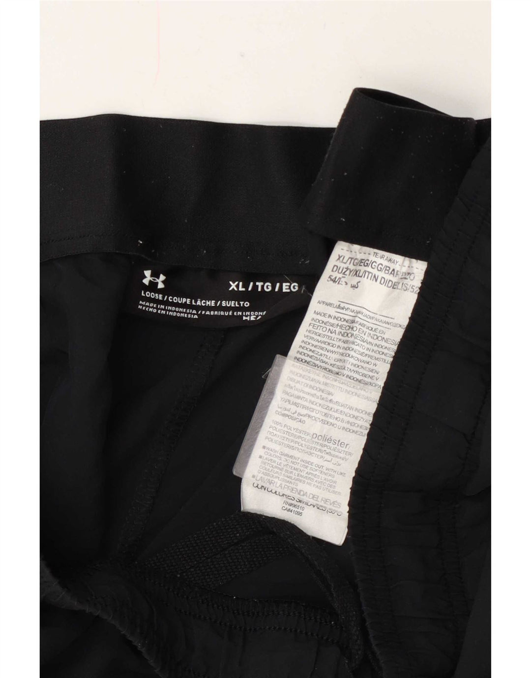 Under Armour Pantalones cortos deportivos regulares para hombre XL Poliéster negro