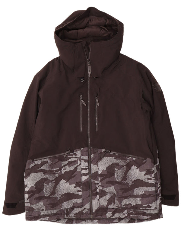 O'Neill Chaqueta cortavientos con capucha para hombre UK 44 2XL Poliamida de camuflaje negro