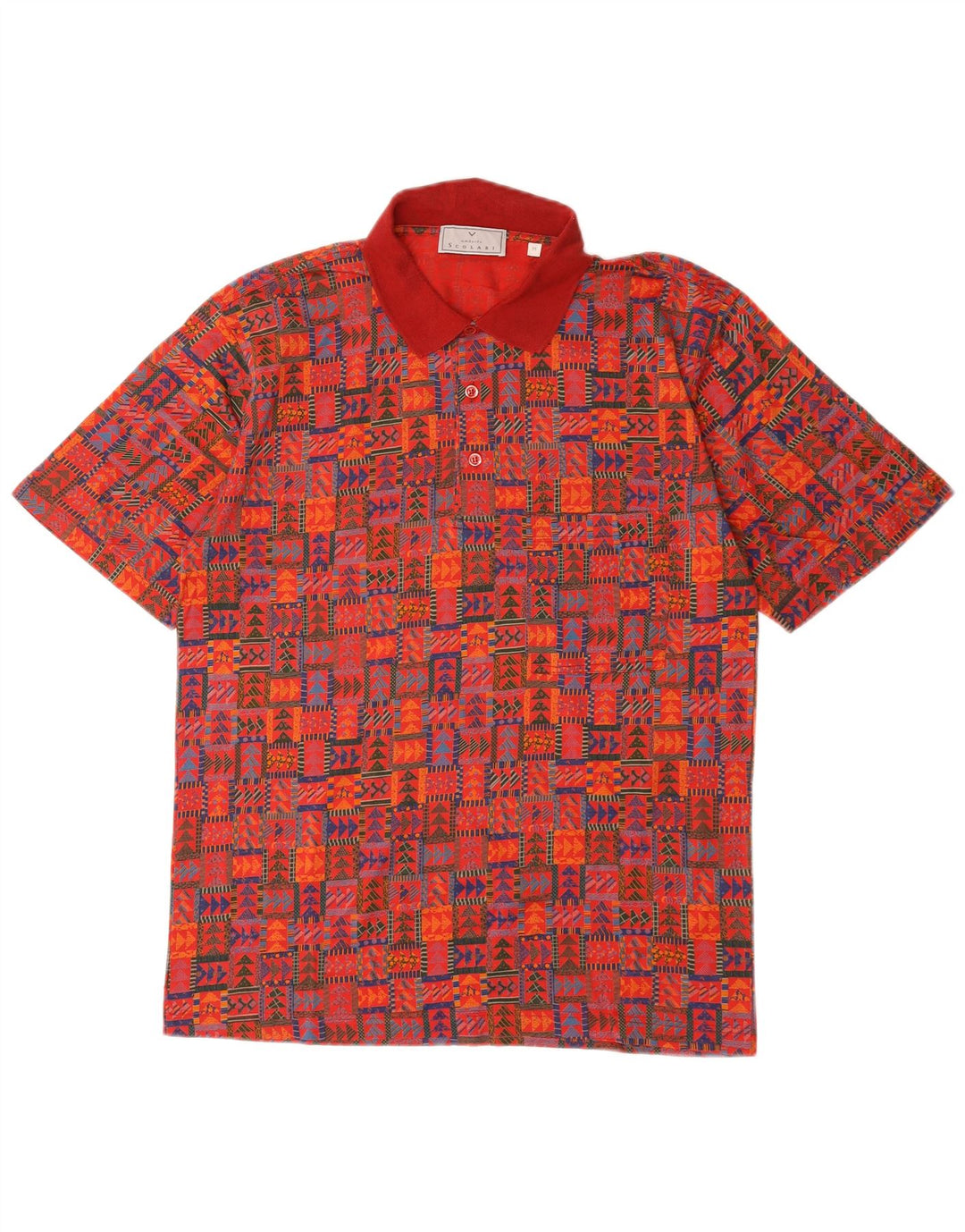 Scolari Polo Hombre Rojo Medio Geométrico