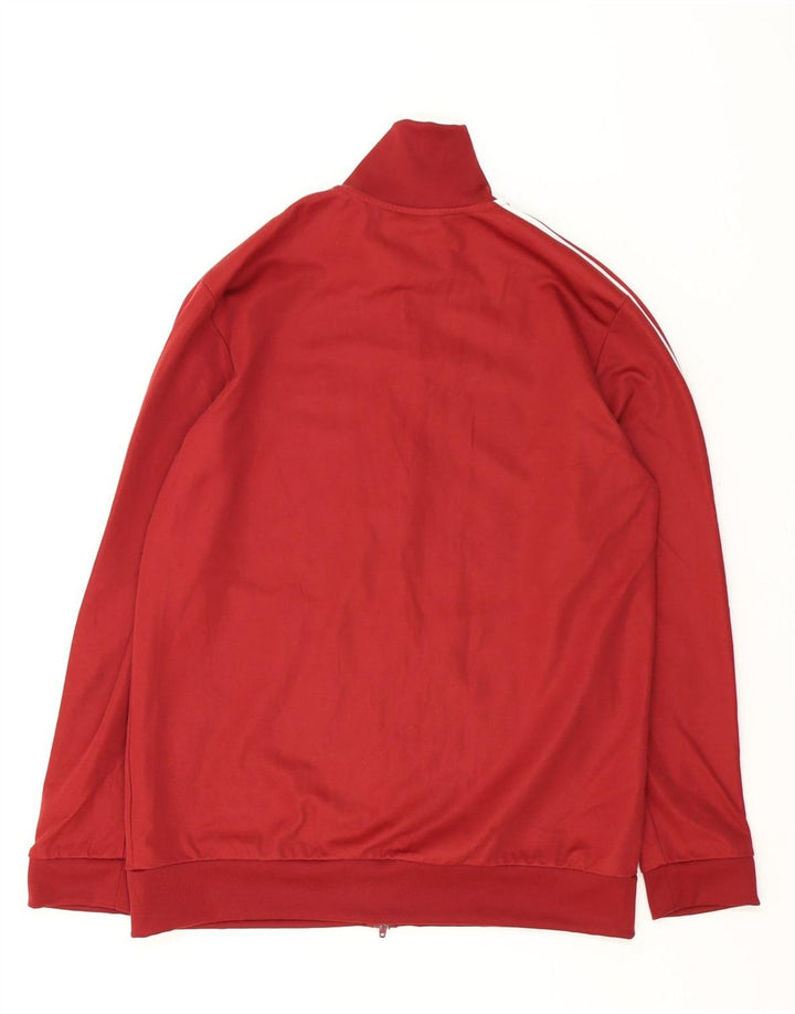 Adidas Mens Chándal Top Chaqueta Grande Poliéster Borgoña