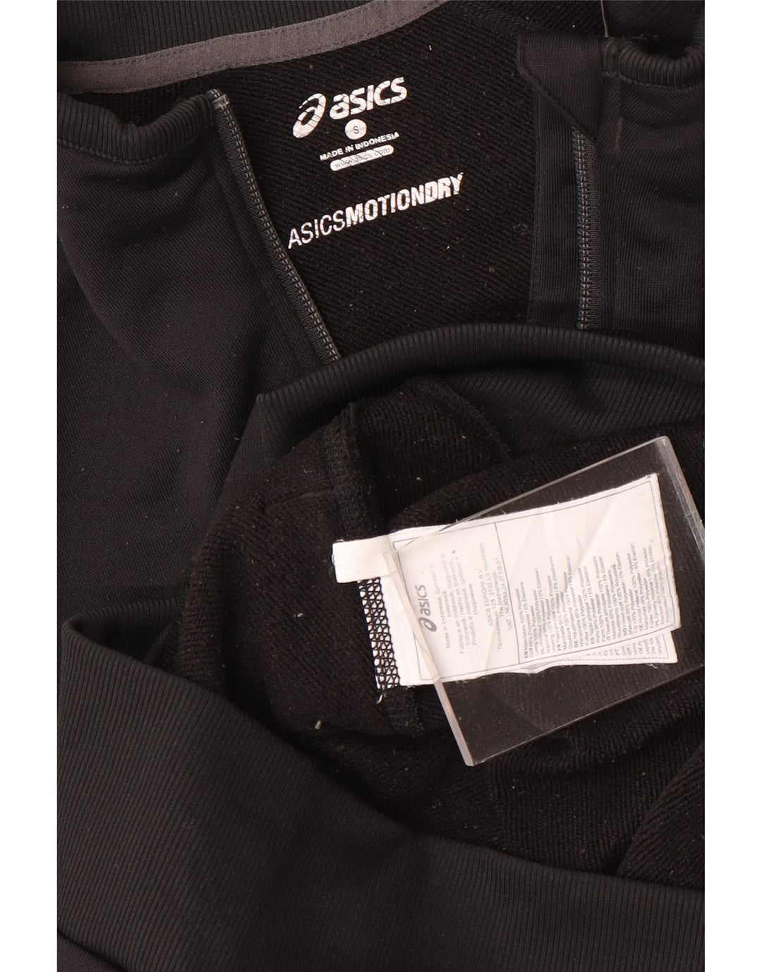 Asics Hombre Chándal Top Chaqueta Pequeña Poliéster Negro