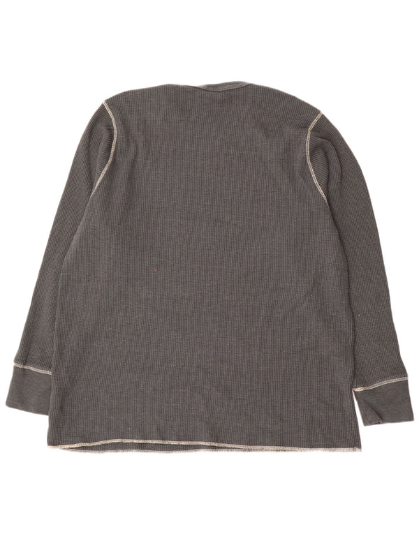 Nike - Camiseta de manga larga para hombre, talla 3XL, algodón gris