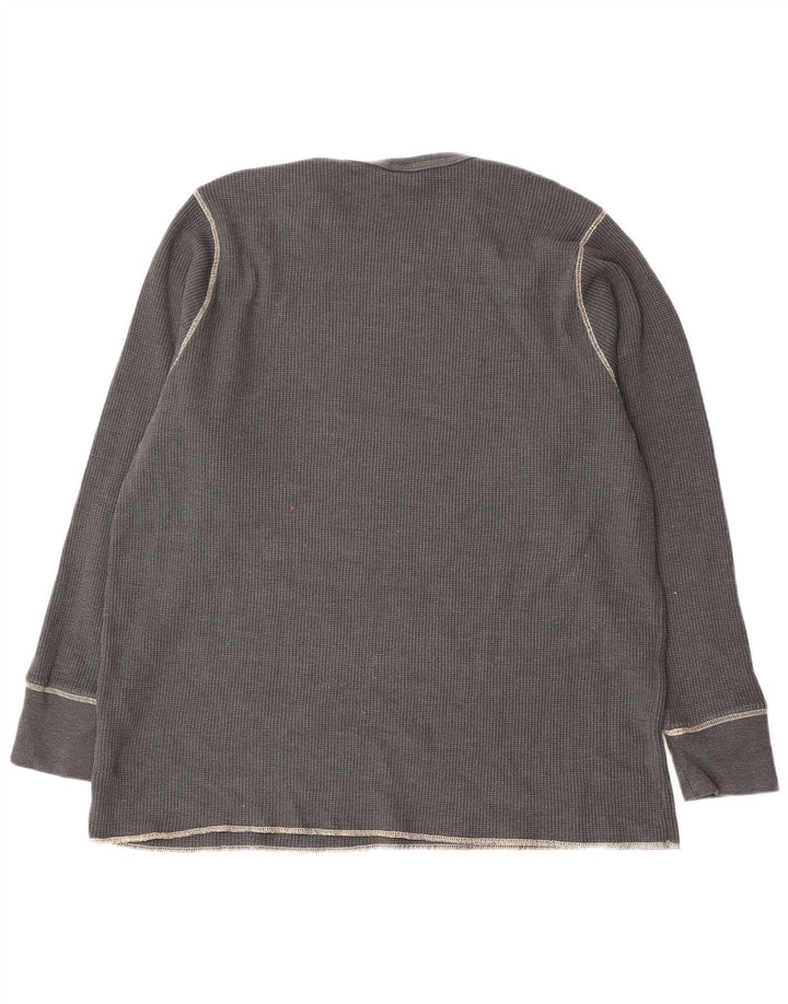 Nike - Camiseta de manga larga para hombre, talla 3XL, algodón gris