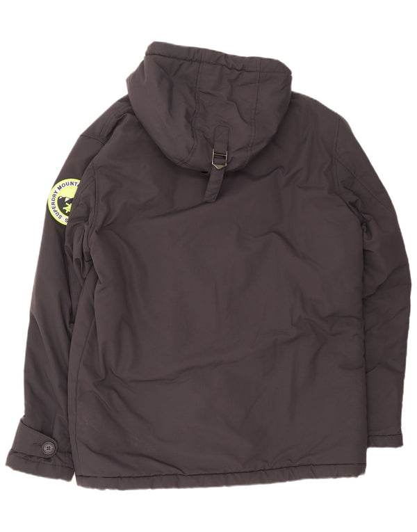 Superdry Chaqueta cortavientos Sherpa con capucha para hombre UK 44 2XL Nylon gris