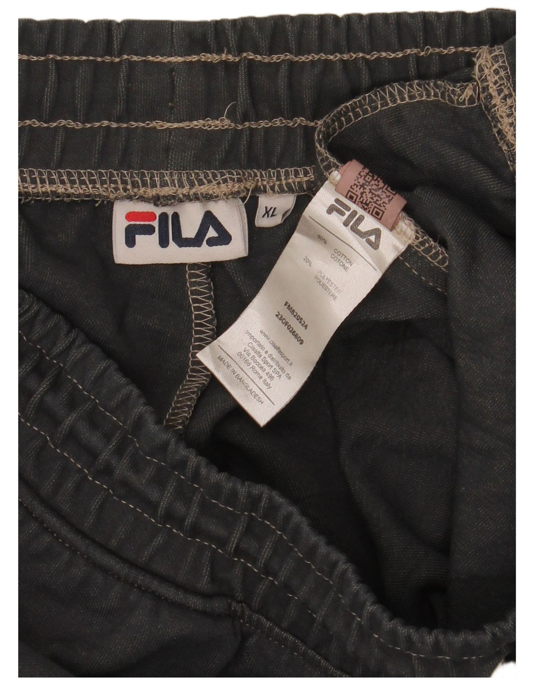 Fila Pantalón Chándal Hombre XL Algodón A Rayas Gris