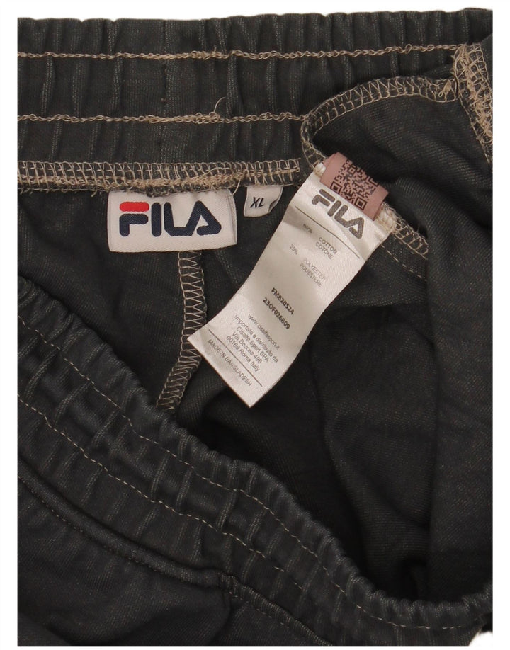 Fila Pantalón Chándal Hombre XL Algodón A Rayas Gris