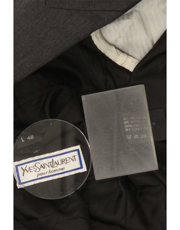 Yves Saint Laurent Chaqueta tipo blazer con doble botonadura para hombre Talla 48 Gris grande